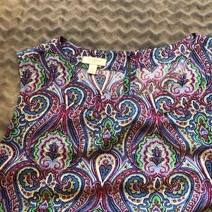 Talbots patterned dressy tank small polyester